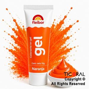 COLORANTE EN GEL FLEIGEL NARANJA X 15 GR
